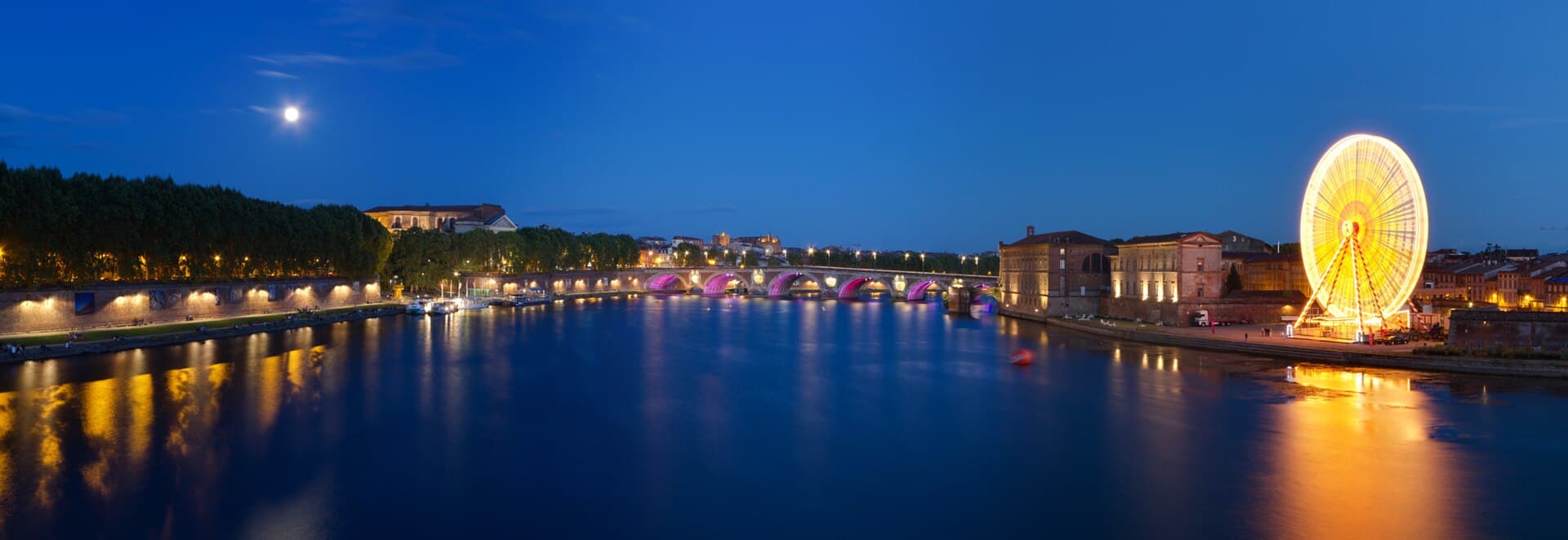 La Garonne à Toulouse à l’heure bleue