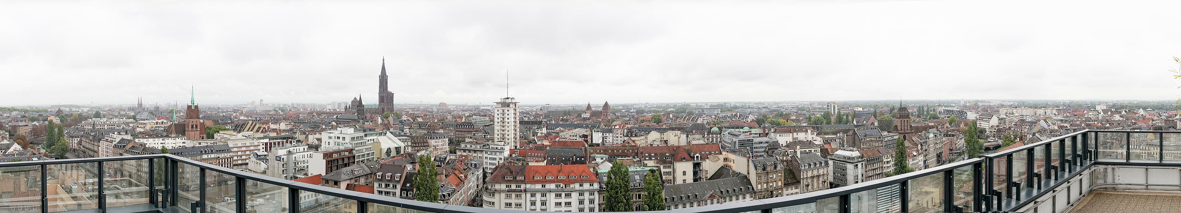Vue panoramique de Strasbourg depuis la tour Esca